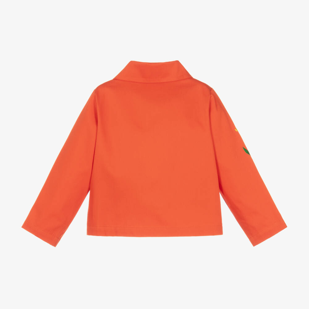 Mini Rodini-Girls Floral Embroidered Cotton Jacket | Childrensalon Outlet