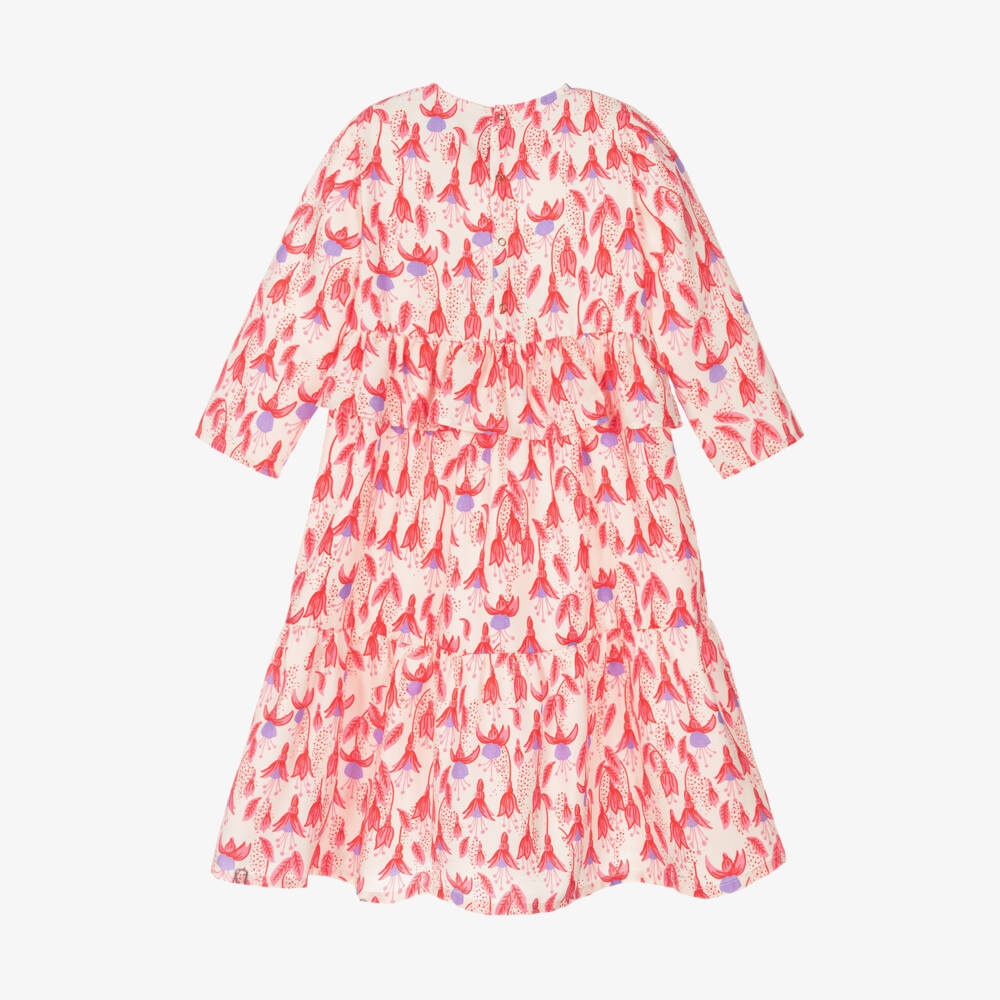 Mini Rodini-Girls Floral Pink Lyocell Gown | Childrensalon Outlet