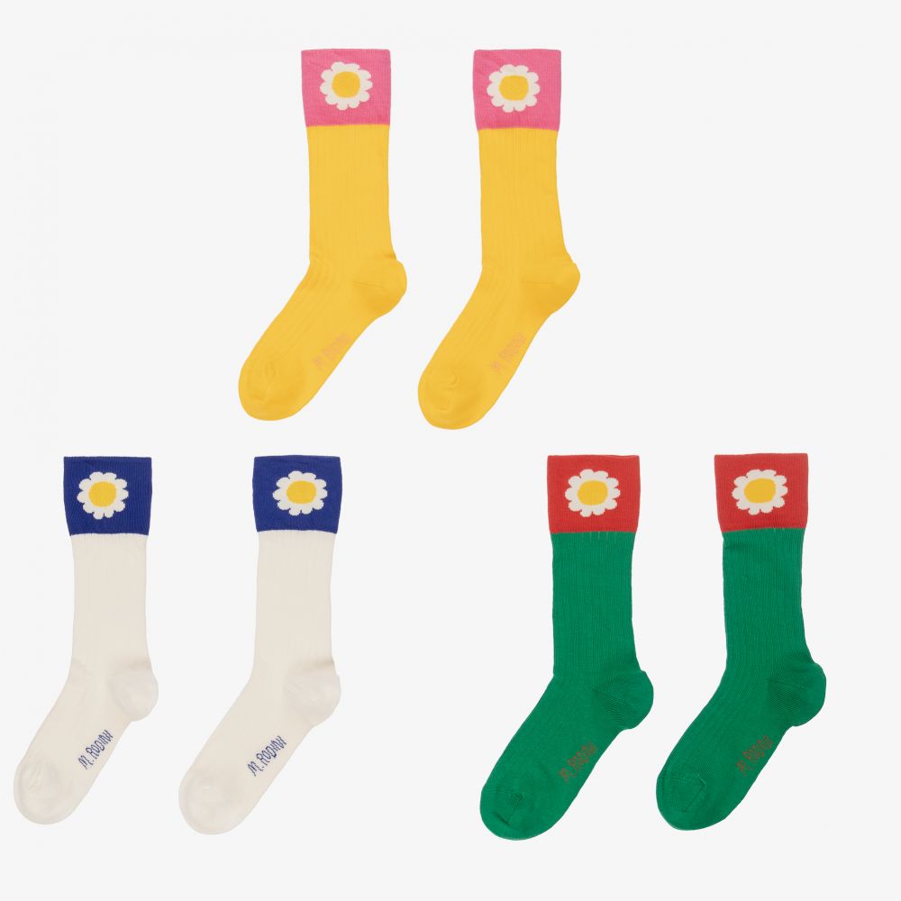 Mini Rodini-Носки с цветком для девочек (3пары) | Childrensalon Outlet