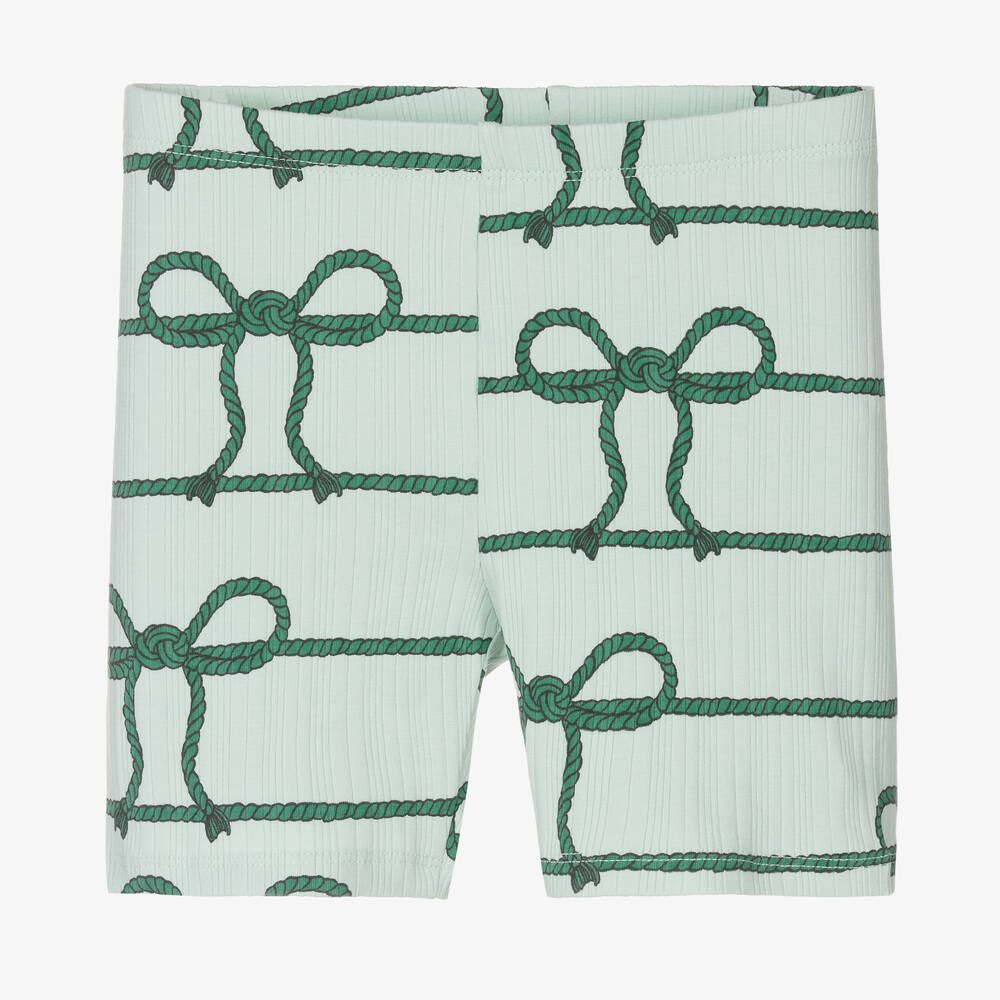 Mini Rodini - Short vert en coton bio à cordes | Childrensalon