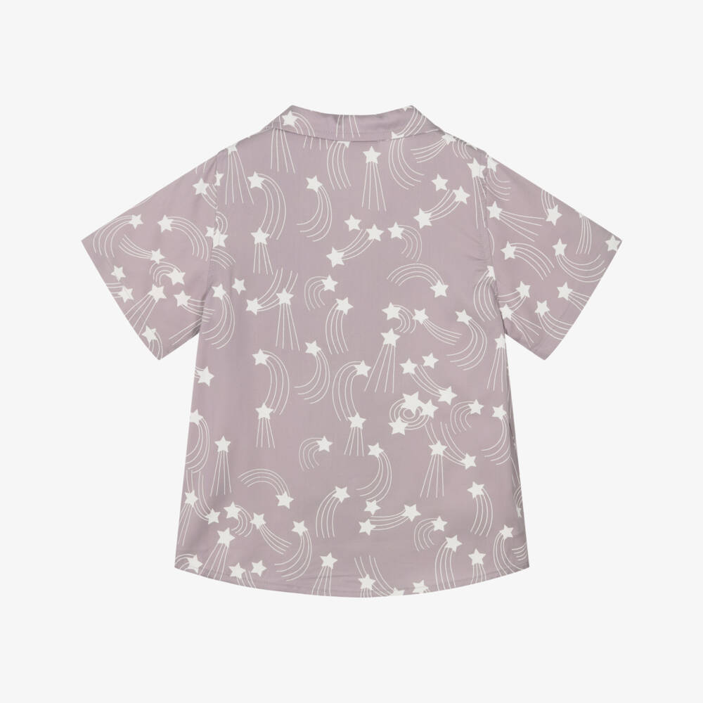 Mini Rodini-Рубашка с принтом звезды пурпурная для девочек | Childrensalon Outlet