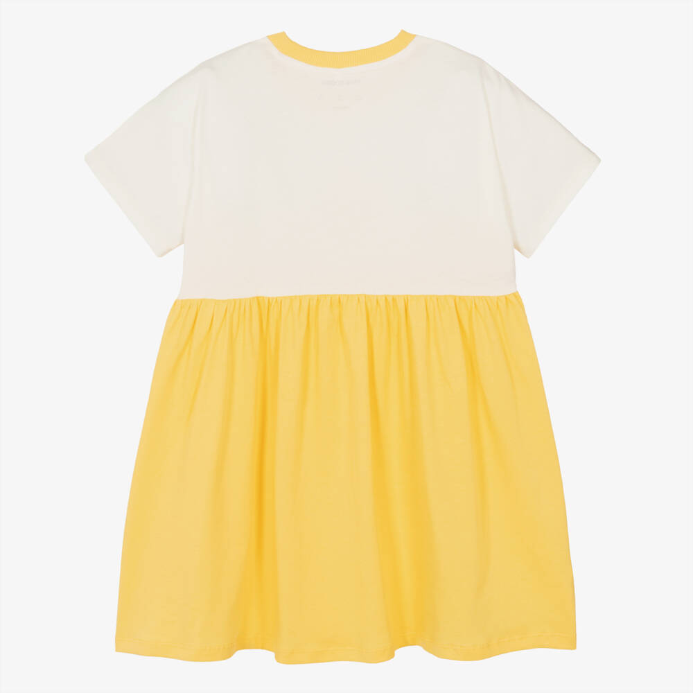 Mini Rodini-Girls Ivory and Yellow Sun Dress | Childrensalon Outlet