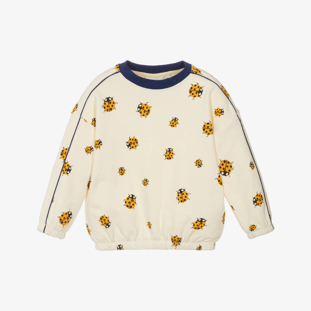 Mini Rodini-Girls Ivory Bug Print Jumper | Childrensalon Outlet