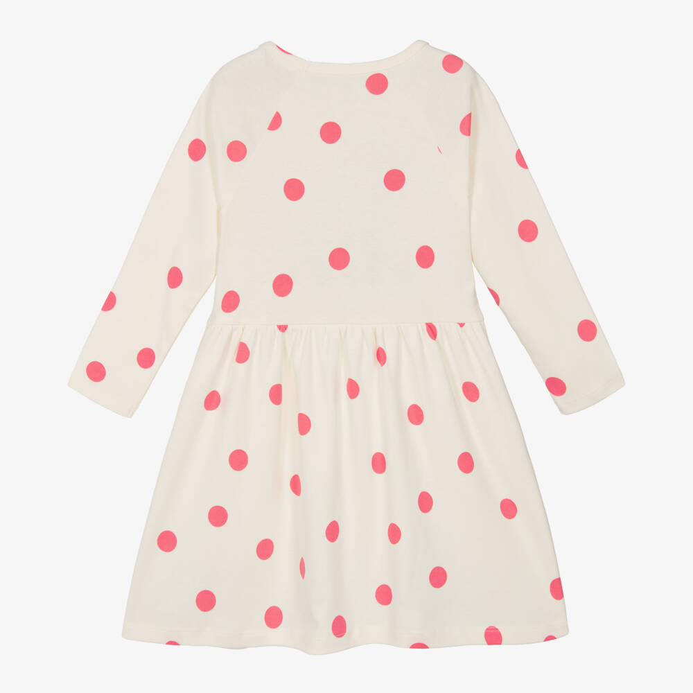 Mini Rodini-Girls Ivory Dog & Dot Delight Dress | Childrensalon Outlet