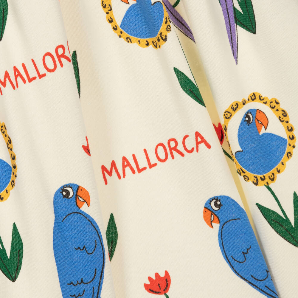 Mini Rodini-Girls Ivory Parrot Print Dress | Childrensalon Outlet