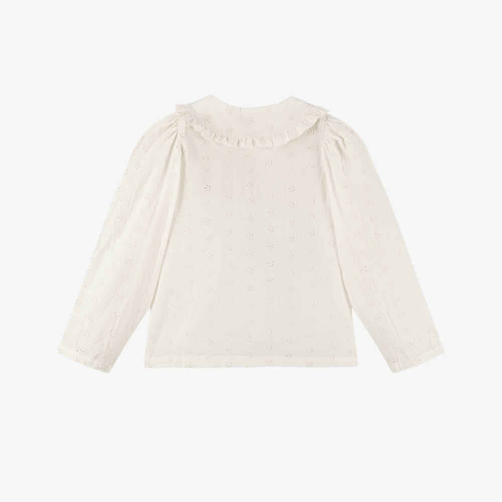 Mini Rodini-Girls Ivory Strawberry Motif Top | Childrensalon Outlet
