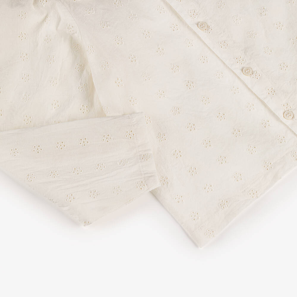 Mini Rodini-Girls Ivory Strawberry Motif Top | Childrensalon Outlet