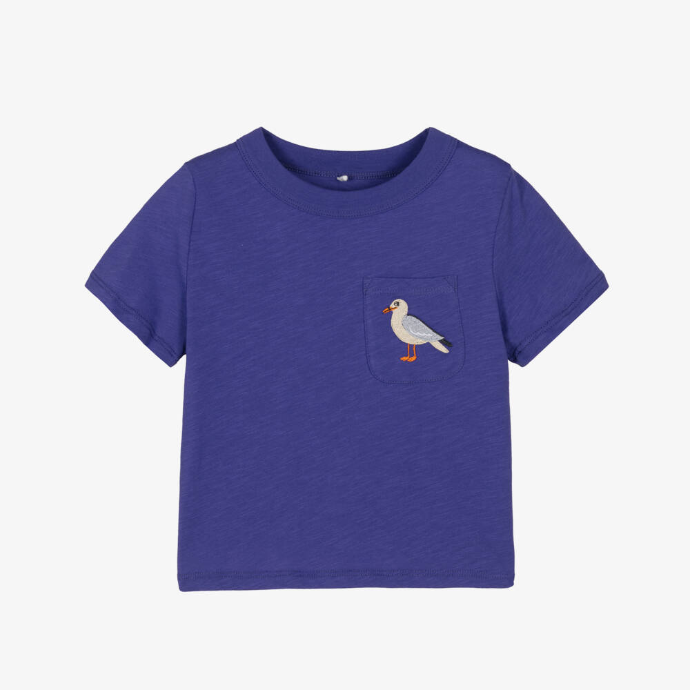 Mini Rodini-Girls Lavender Seagull Print Tee | Childrensalon Outlet