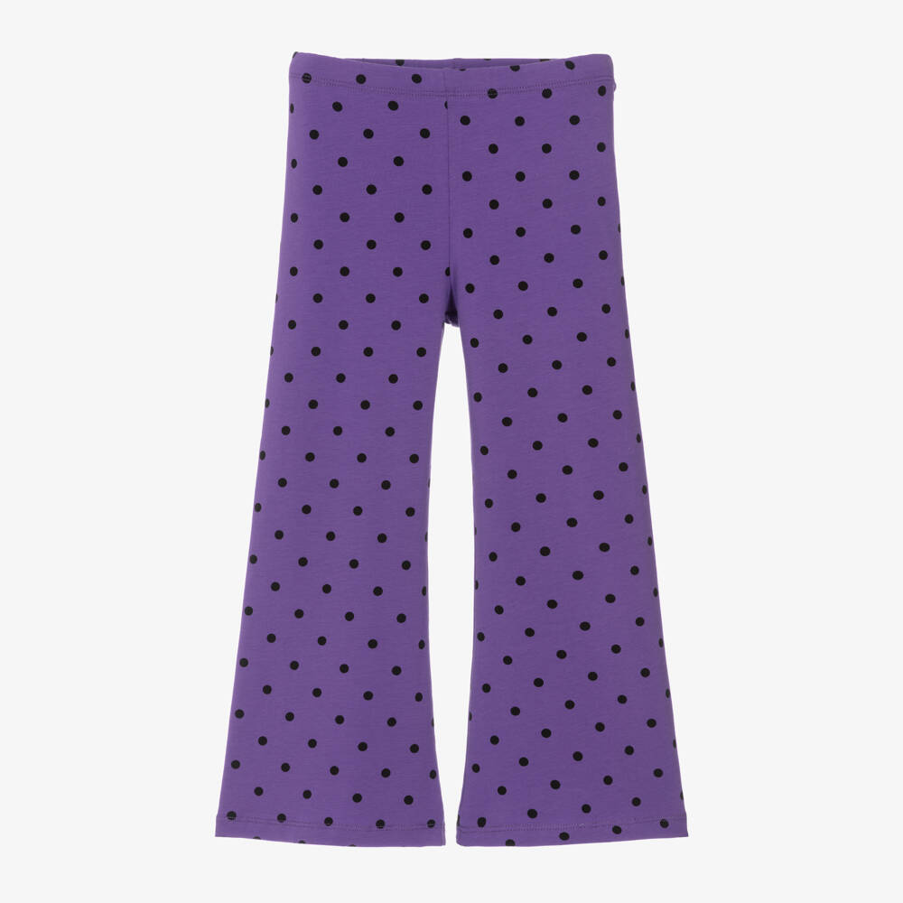 Mini Rodini-Girls Lilac Polka Dot Trousers | Childrensalon Outlet