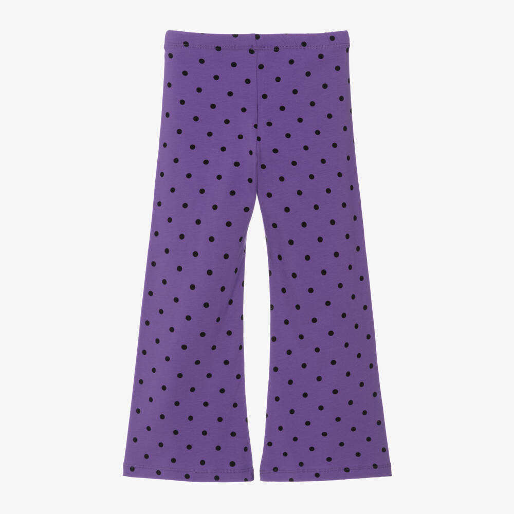 Mini Rodini-Girls Lilac Polka Dot Trousers | Childrensalon Outlet