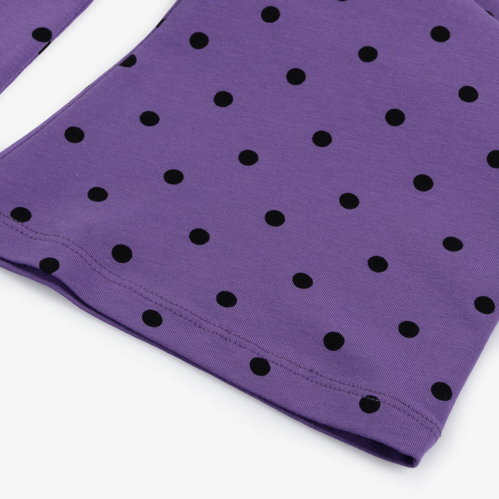 Mini Rodini-Girls Lilac Polka Dot Trousers | Childrensalon Outlet