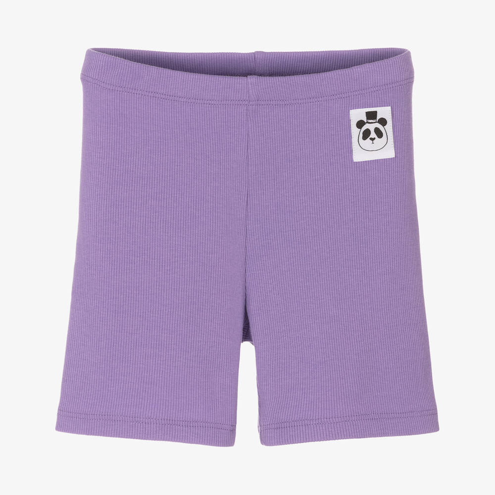 Mini Rodini-Girls Lilac Textured Cotton Shorts | Childrensalon Outlet