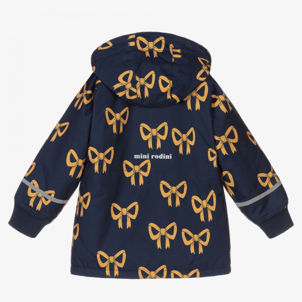 Mini Rodini-Синяя куртка с бантиками для девочек | Childrensalon Outlet