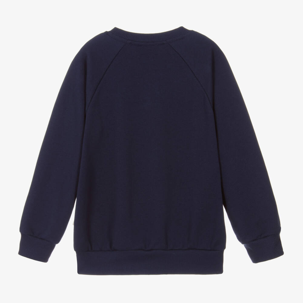 Mini Rodini-Girls Navy Satin Bow Top | Childrensalon Outlet