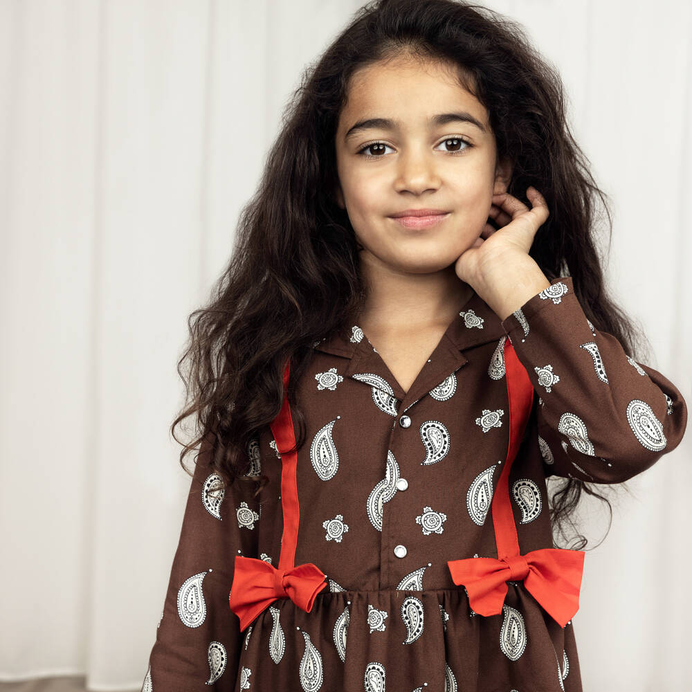 Mini Rodini-Girls Organic Cotton Paisley Dress | Childrensalon Outlet