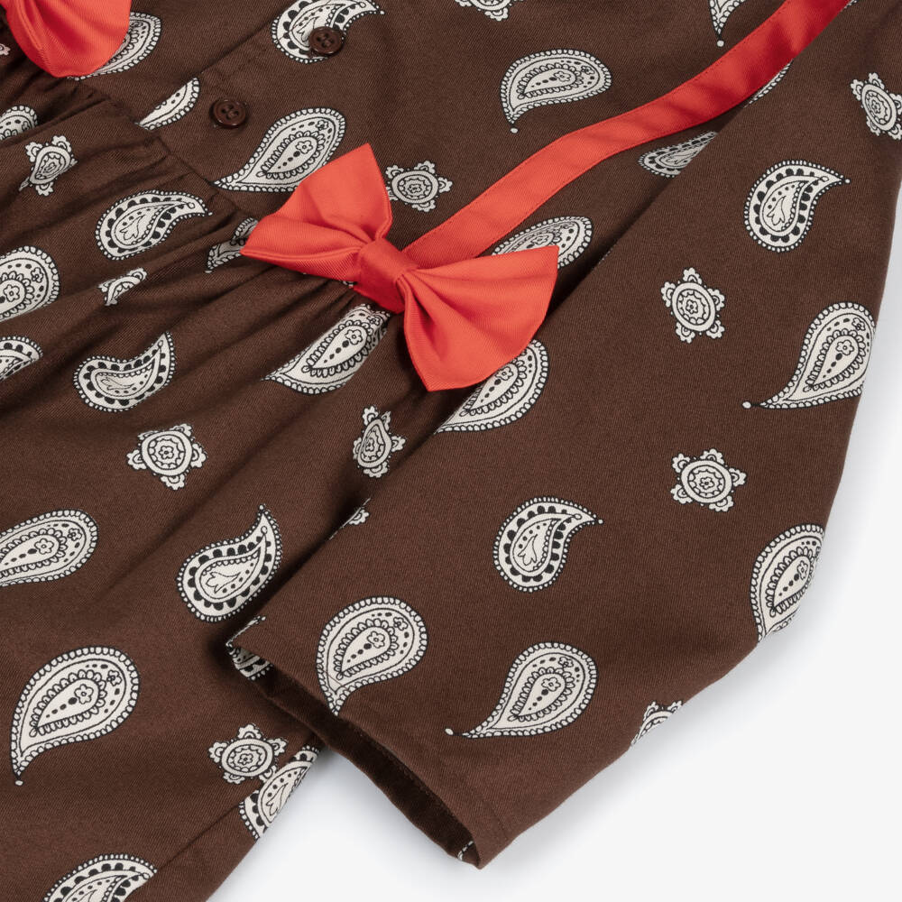 Mini Rodini-Girls Organic Cotton Paisley Dress | Childrensalon Outlet