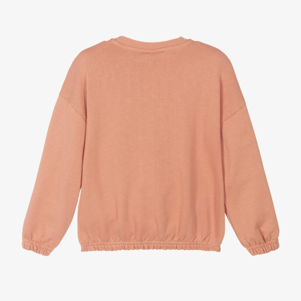 Mini Rodini-Свитер из органического хлопка с розовым змеиным узором для девочек | Childrensalon Outlet