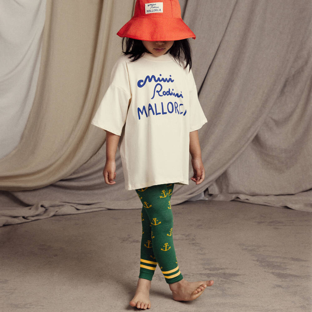 Mini Rodini-Girls Organic Green Trousers | Childrensalon Outlet