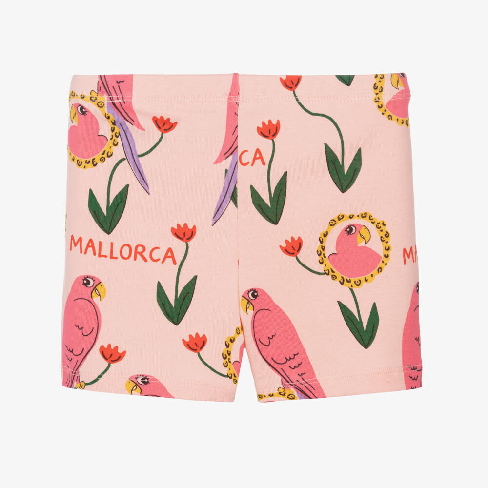 Mini Rodini-Girls Organic Parrot Print Shorts | Childrensalon Outlet