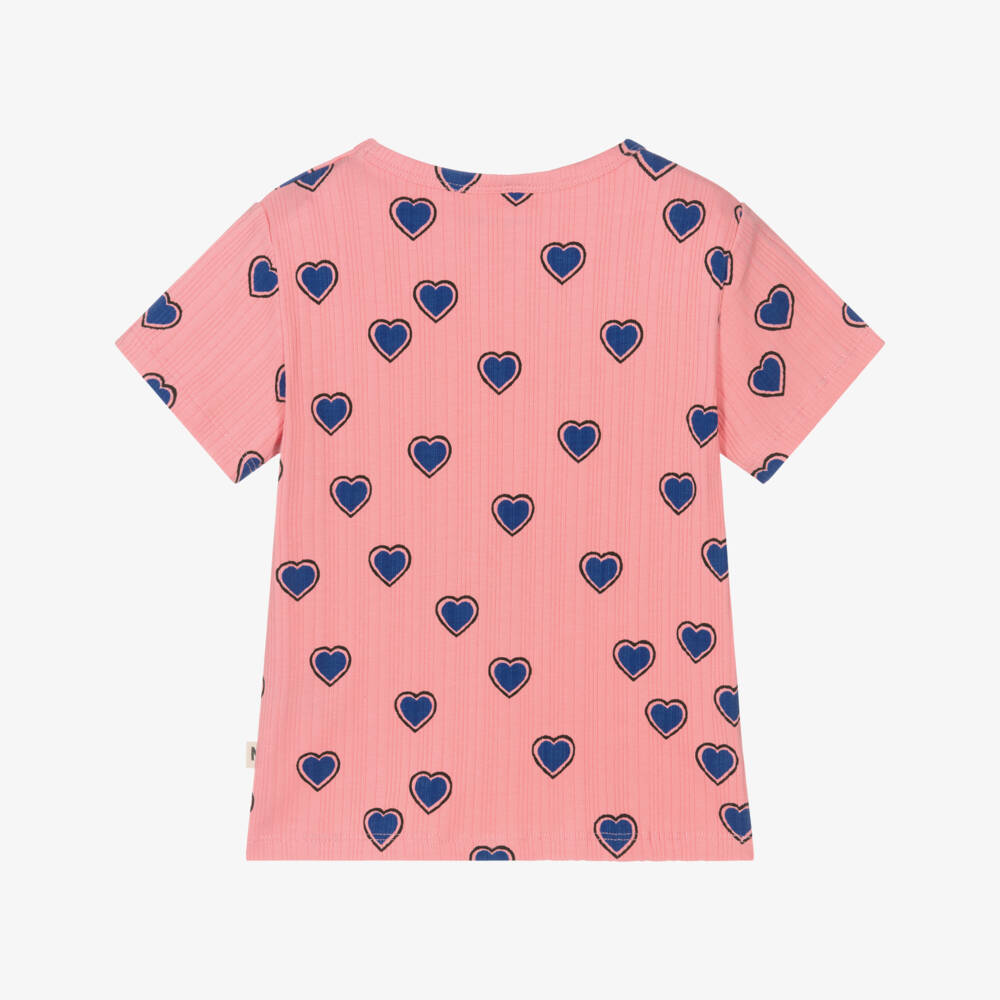 Mini Rodini-Girls Organic Pink Ribbed Tee | Childrensalon Outlet