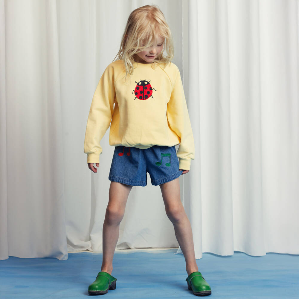 Mini Rodini-Girls Organic Sunlit Ladybird Top | Childrensalon Outlet