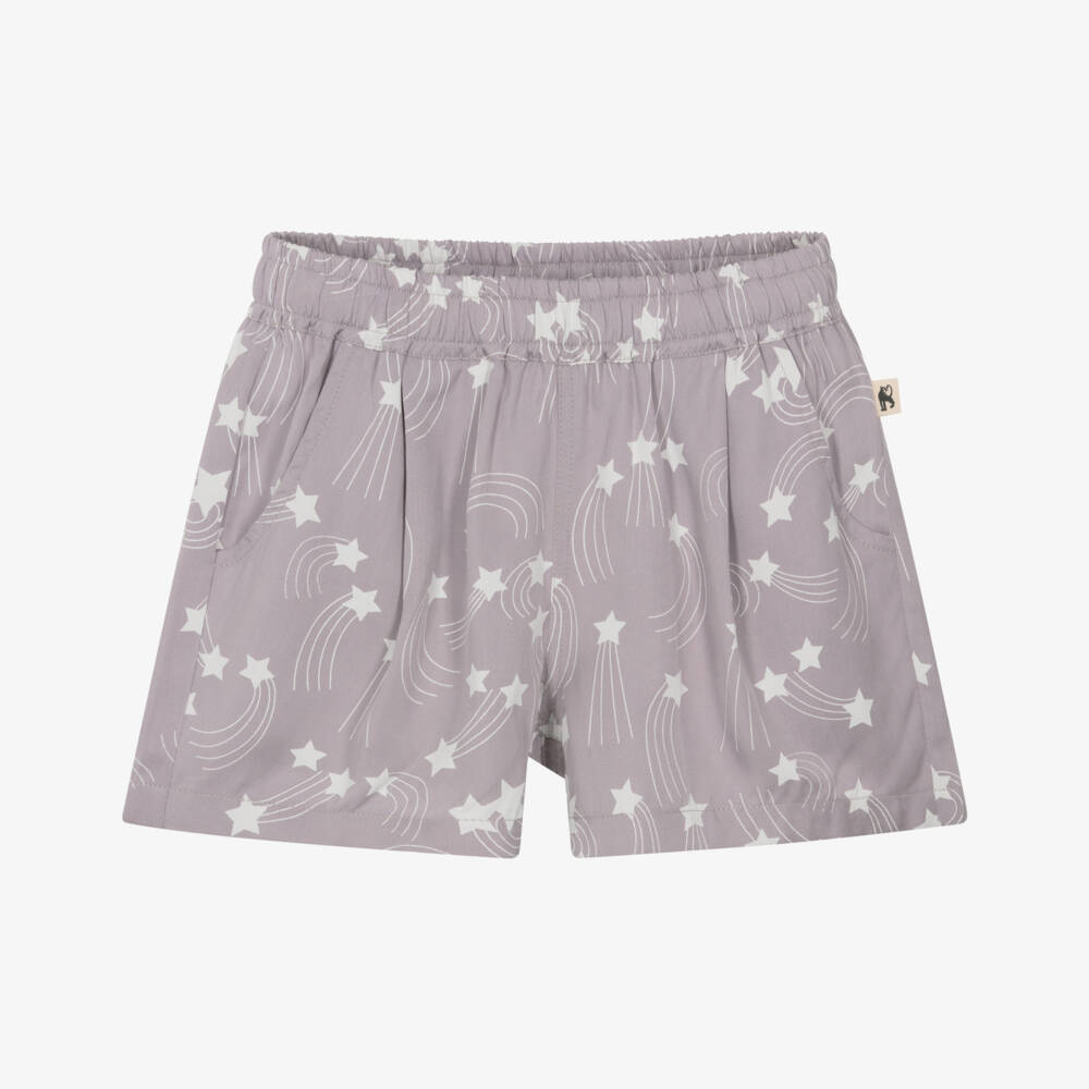 Mini Rodini-Girls Pale Purple Star Print Shorts | Childrensalon Outlet