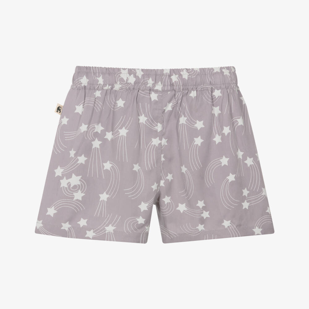 Mini Rodini-Girls Pale Purple Star Print Shorts | Childrensalon Outlet