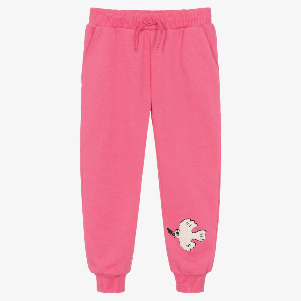 Mini Rodini - Bas de jogging coton rose à colombe | Childrensalon