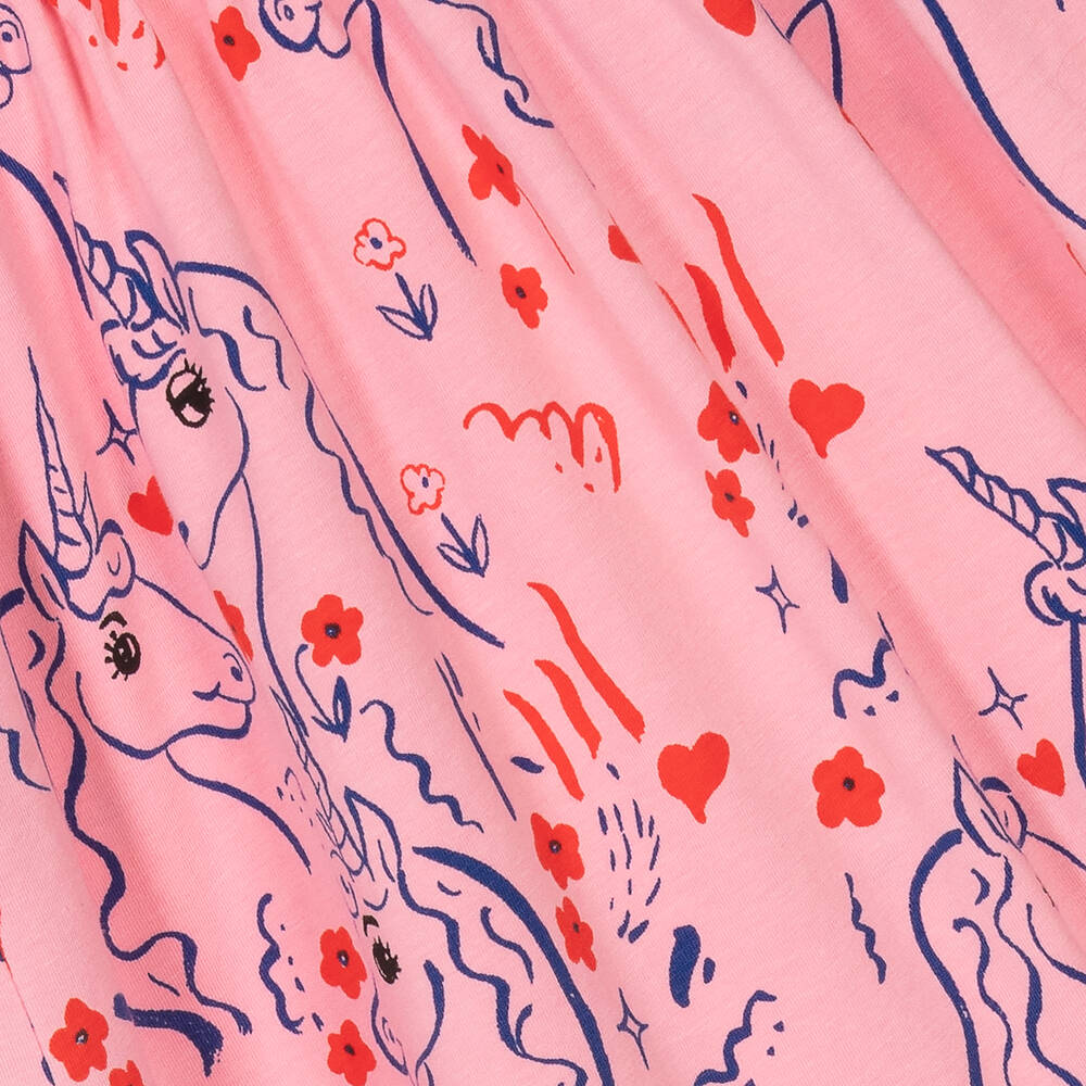 Mini Rodini-فستان قطن عضوي جيرسي لون زهري | Childrensalon Outlet