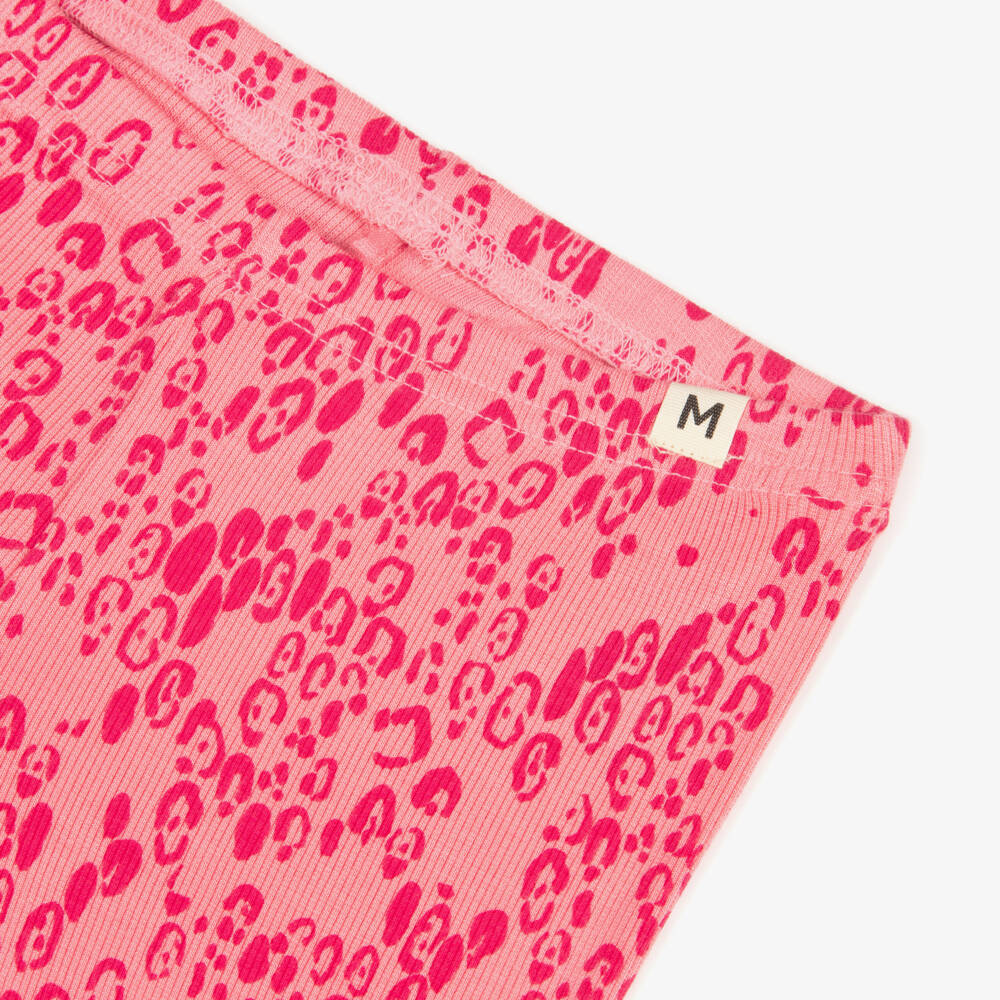 Mini Rodini-Girls Pink Modal Leopard Print Shorts | Childrensalon Outlet