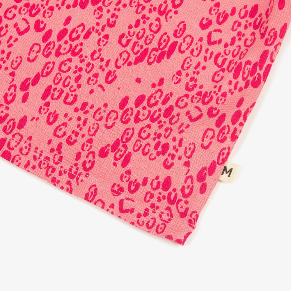 Mini Rodini-Girls Pink Modal Leopard Print T-shirt | Childrensalon Outlet