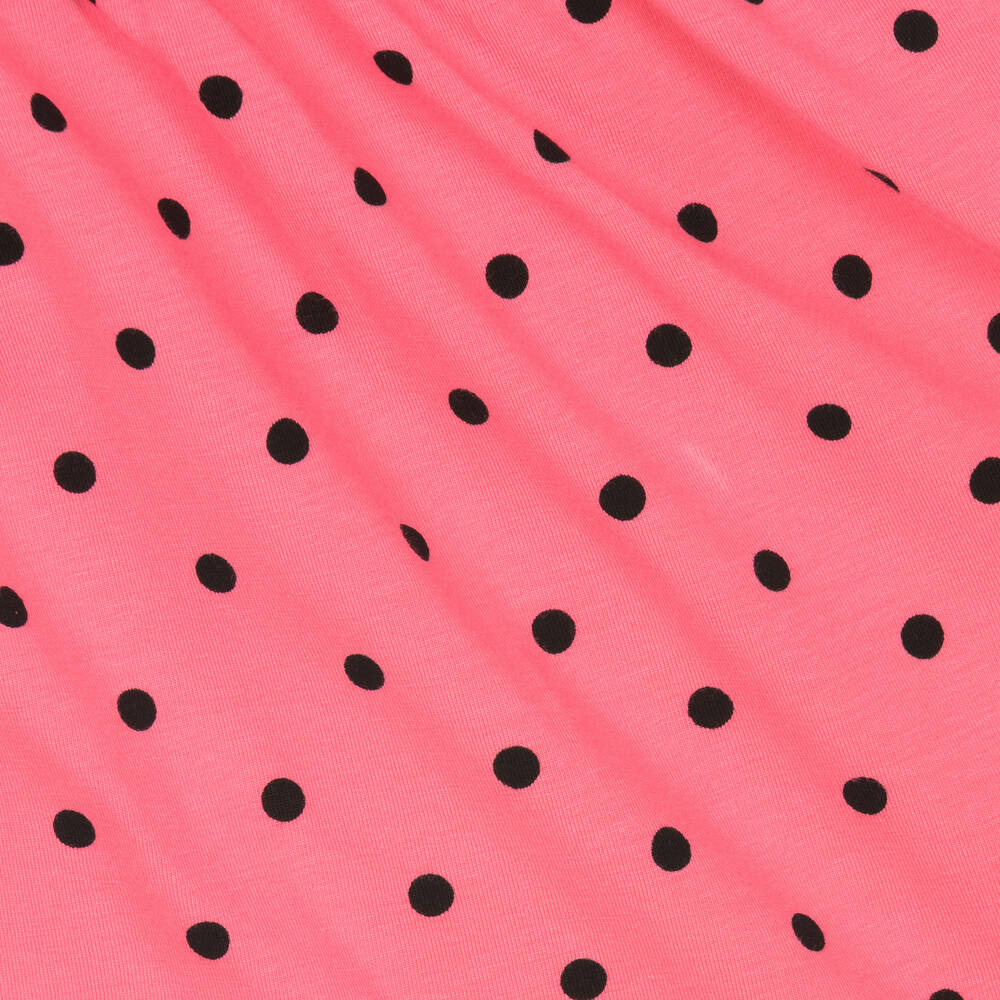 Mini Rodini - Girls Pink Organic Cotton Polka Dot Dress | Childrensalon ...