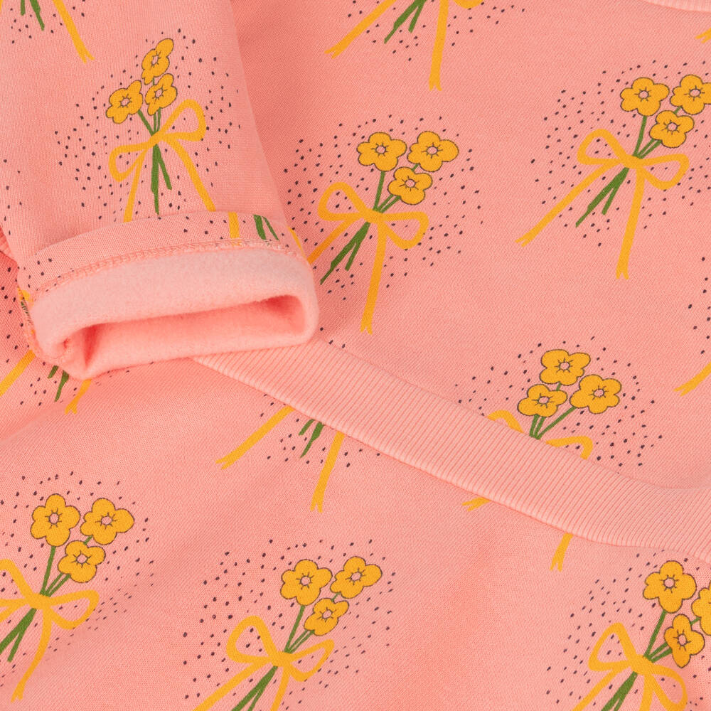 Mini Rodini-Girls Pink Organic Floral Dress | Childrensalon Outlet