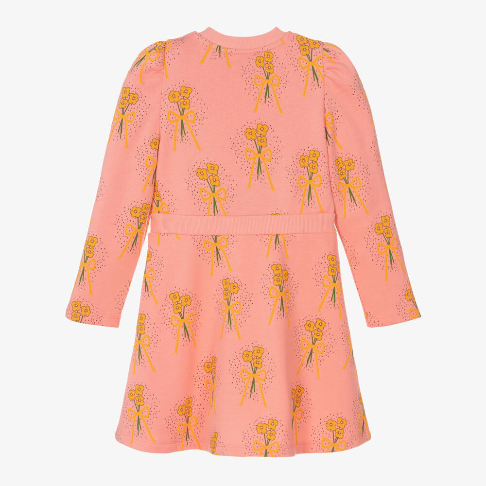 Mini Rodini-Girls Pink Organic Floral Dress | Childrensalon Outlet