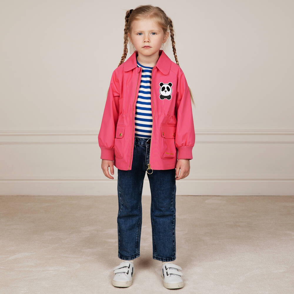 Mini Rodini Girls Pink Panda Jacket Childrensalon Outlet
