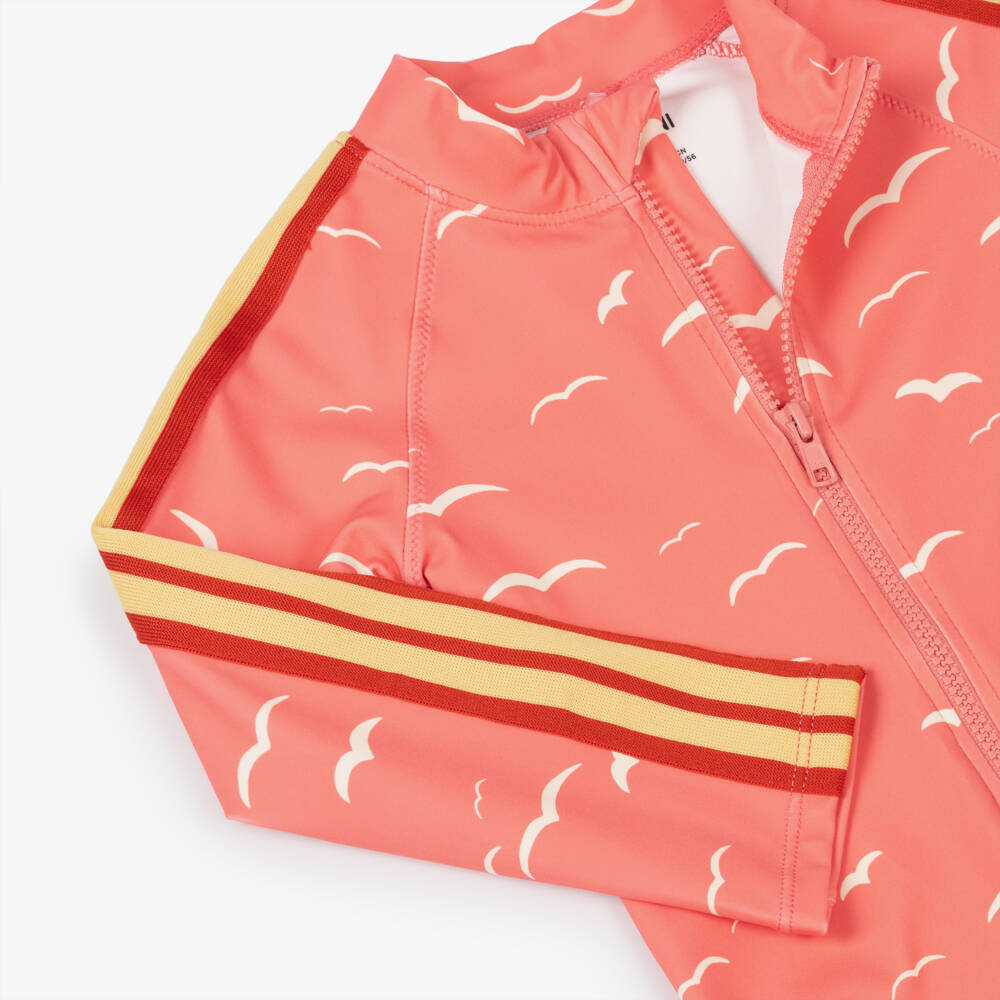 Mini Rodini-مايوه بطبعة النورس لون زهري (+UPF 40) | Childrensalon Outlet