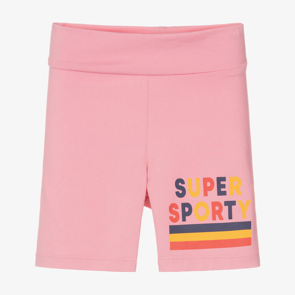 Girls Pink Sporty Shorts