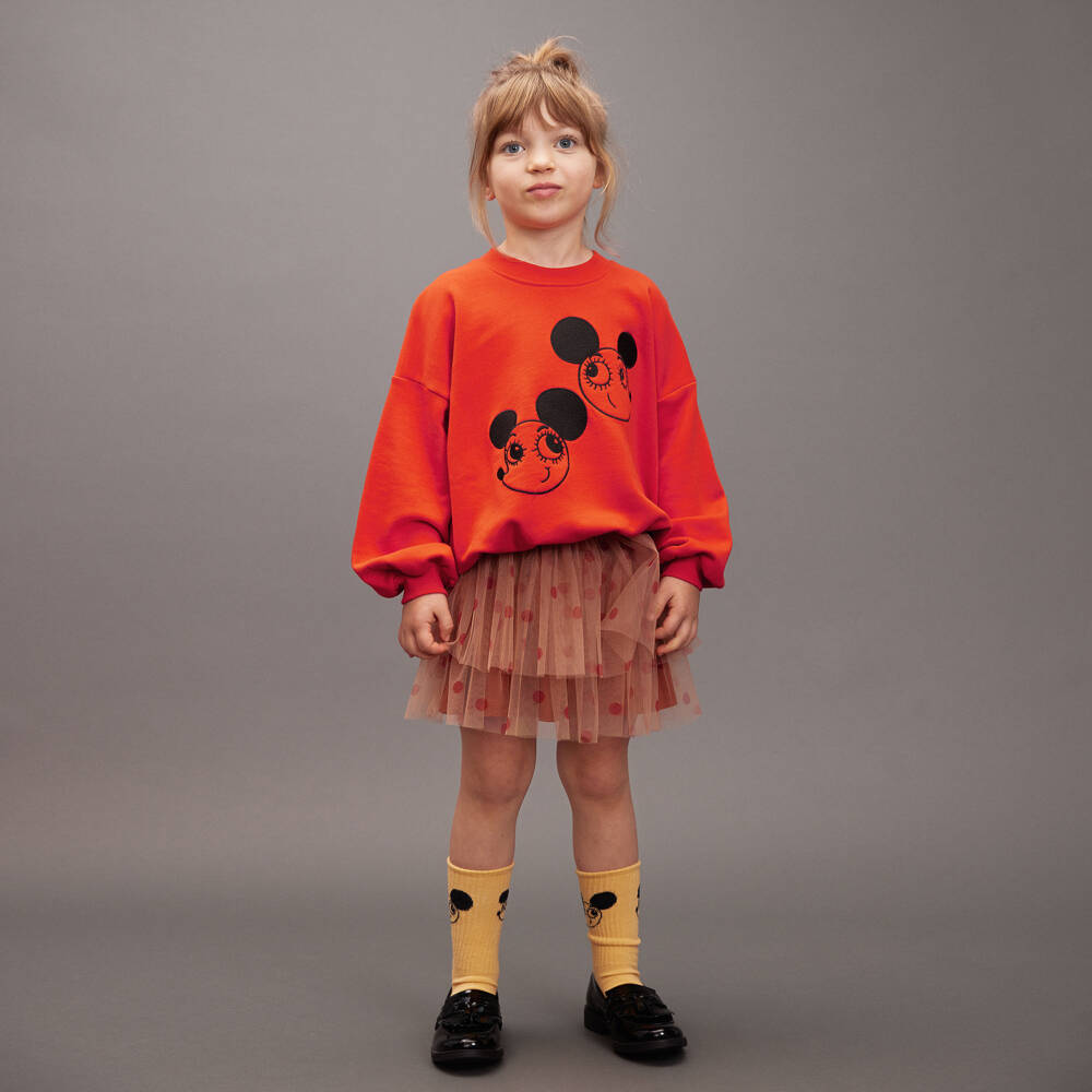 Mini Rodini-Girls Playful Red Sweatshirt | Childrensalon Outlet