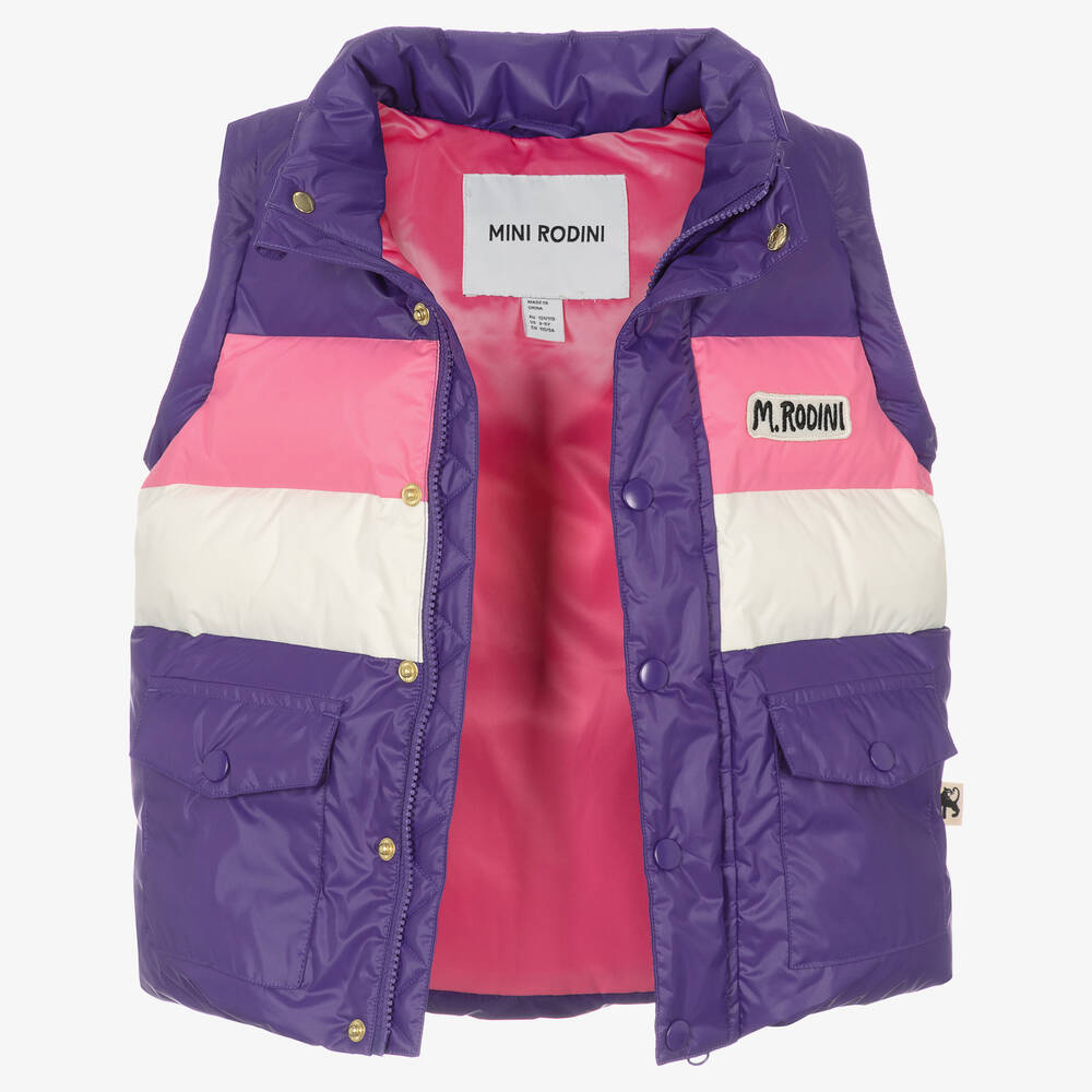 Mini Rodini-Фиолетово-розовый пуховик | Childrensalon Outlet