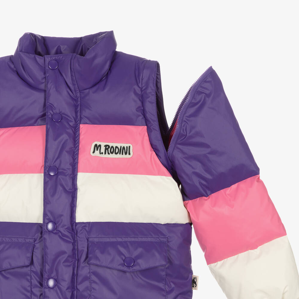 Mini Rodini-Фиолетово-розовый пуховик | Childrensalon Outlet