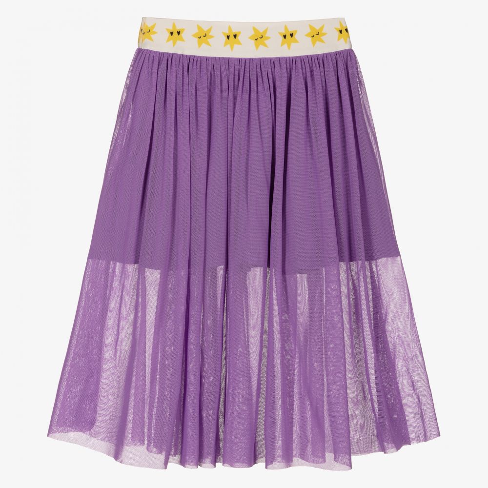 Mini Rodini-Girls Purple Tulle Midi Skirt | Childrensalon Outlet