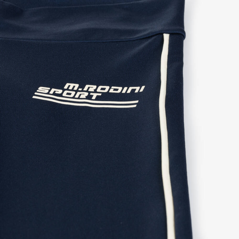 Mini Rodini-Girls Quick-Dry Navy Active Leggings | Childrensalon Outlet