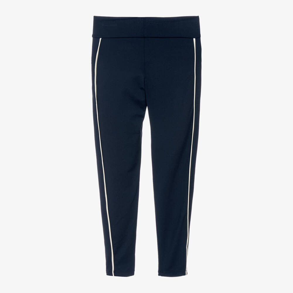 Mini Rodini-Girls Quick-Dry Navy Active Leggings | Childrensalon Outlet