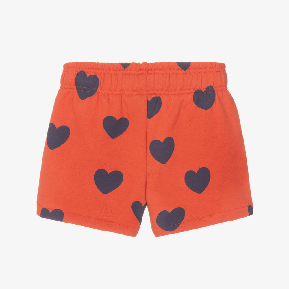Mini Rodini-Girls Red Heart Patterned Shorts | Childrensalon Outlet
