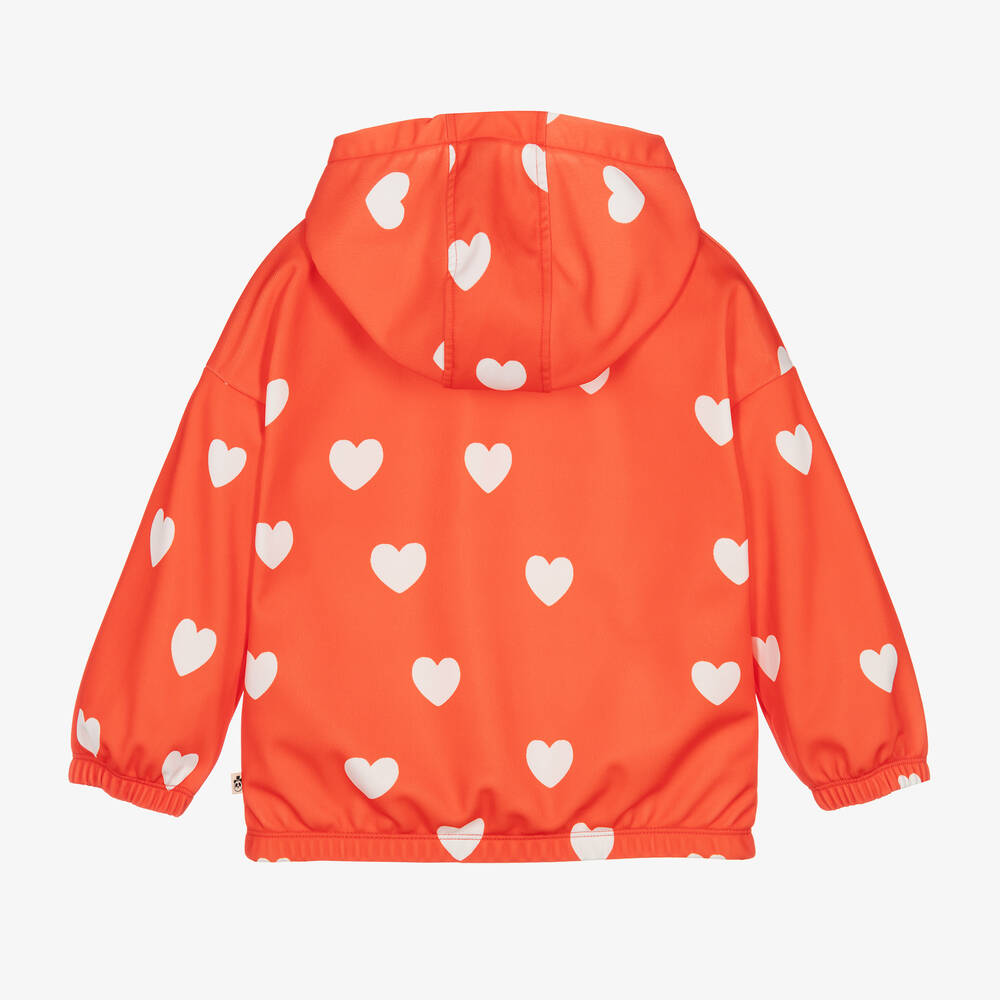 Mini Rodini Girls Red Love Heart Hoodie Childrensalon Outlet