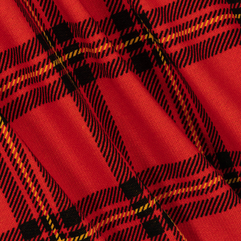 Mini Rodini-Girls Red Tartan Cotton Jersey Dress | Childrensalon Outlet