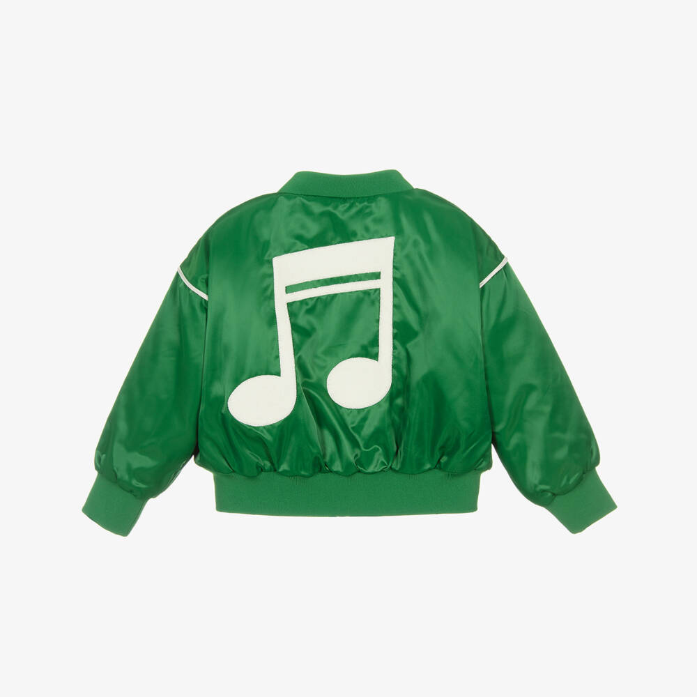 Mini Rodini-Girls Satin Song Green Jacket | Childrensalon Outlet
