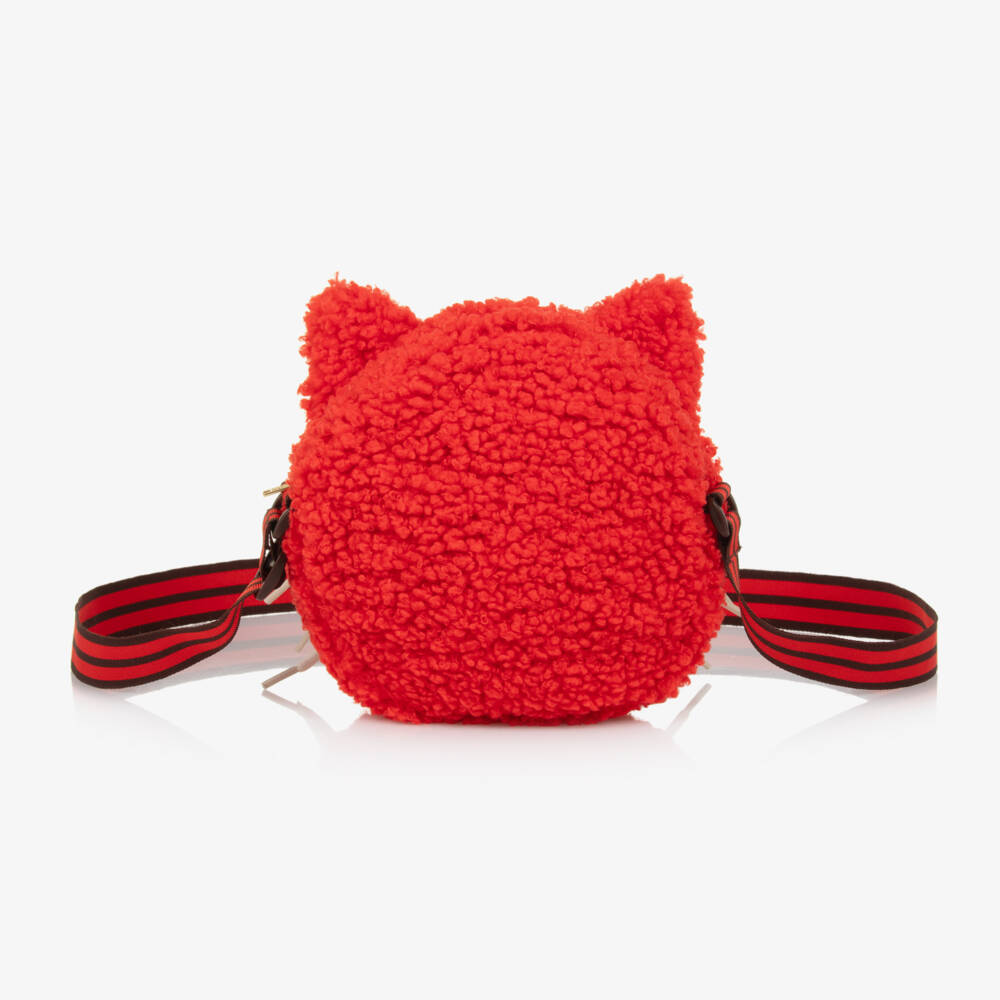 Mini Rodini-Girls Scarlet Bouclé Kitty Purse | Childrensalon Outlet
