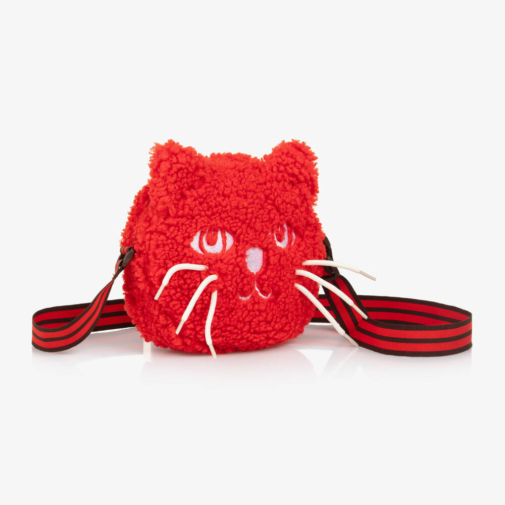 Mini Rodini-Girls Scarlet Bouclé Kitty Purse | Childrensalon Outlet