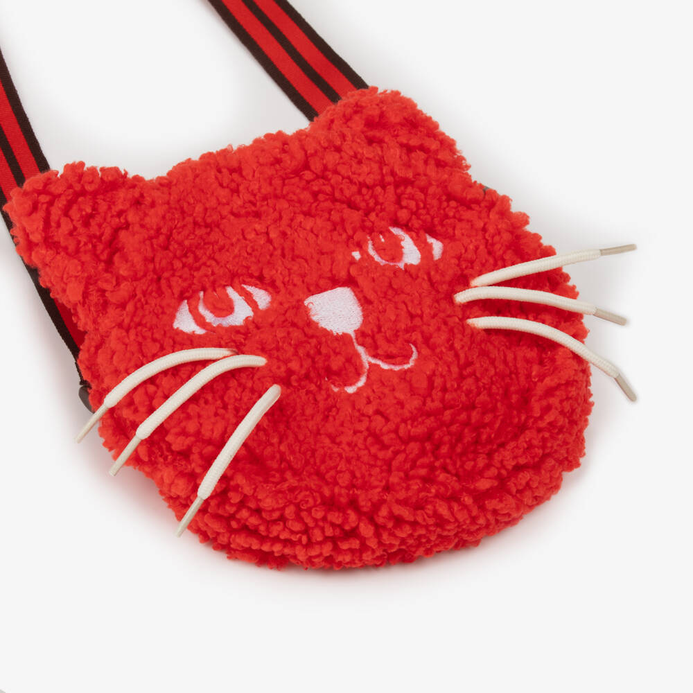 Mini Rodini-Girls Scarlet Bouclé Kitty Purse | Childrensalon Outlet